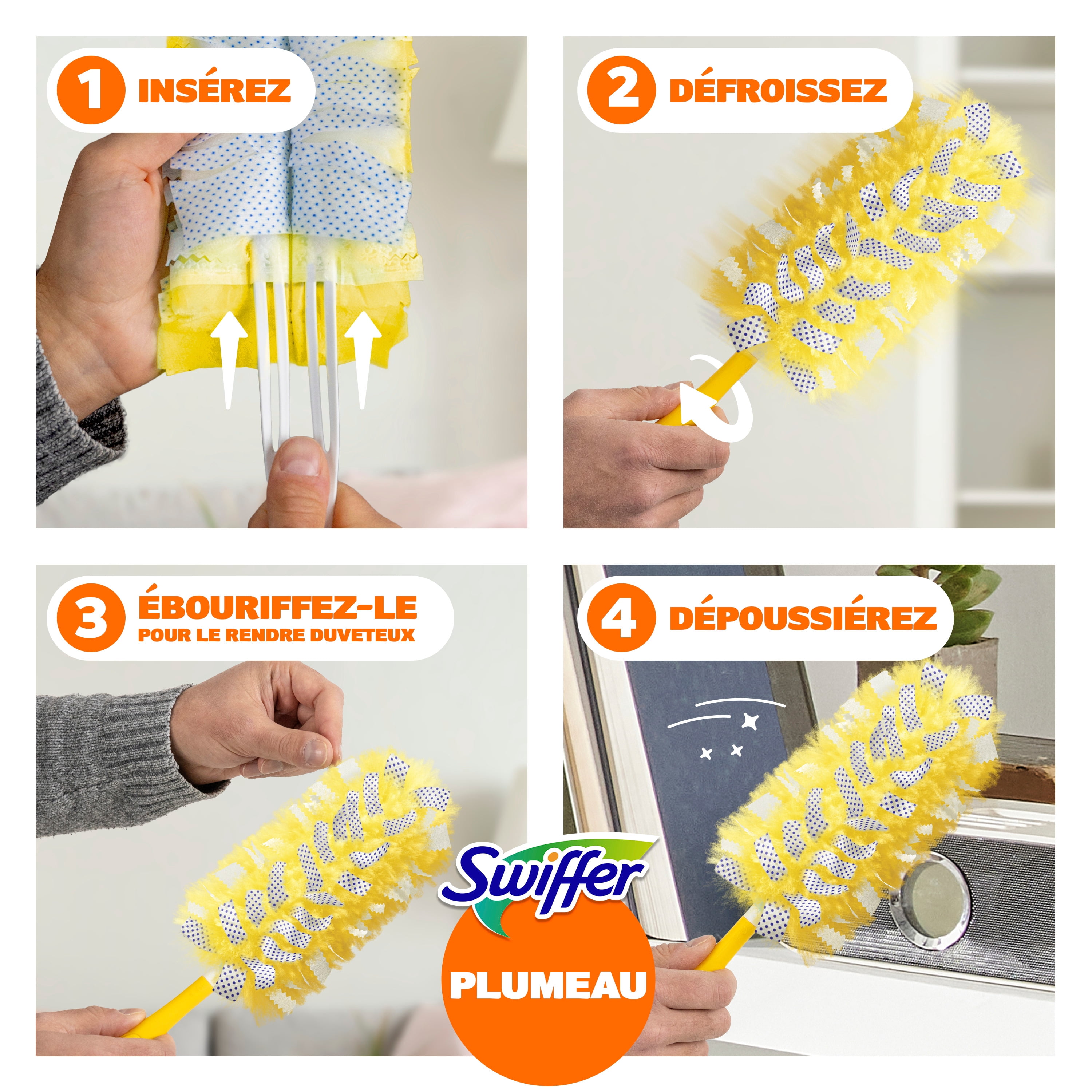 Swiffer Dusters Heavy Duty Multi-Surface Duster Refills for Cleaning, Unscented, 3 Count