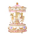 thumbnail image 1 of Mistaha Mini Carousel Clockwork Music Box Colorful LED Merry-go-round Musical Box Gift for Girlfriend Kids, 1 of 8
