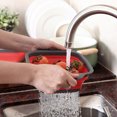 thumbnail image 5 of Gkeoshab Drain Rack Storage Bag Fruit And Vegetable Basket Folding Filter Square Draining Basket Collapsible Colander Kitchen Home & Garden, 5 of 5