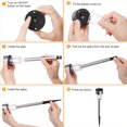 thumbnail image 4 of 1pc Stainless Steel Solar LED lamp; Sloar Lawn Lamp IP44 Level Outdoor Garden Pathway Landscape Lamp, 4 of 6