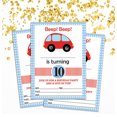 thumbnail image 2 of Darling Souvenir White Birthday Invitation Card Printable Fill or Write In Blank Invites Party Supplies Pack Of 28 5 x 7 Inches, 2 of 5