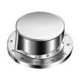 thumbnail image 1 of 100% Mechanical Kitchen Timer - Stainless Steel Body, Loud 70dB Alarm, No Batteries - Magnetic Backing for Precise Time Management, 1 of 6