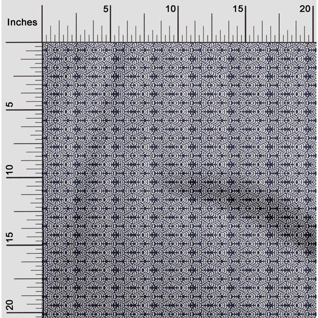 oneOone Cotton Flex Fabric Geometric Block Printed Fabric 1 Yard 40 Inch Wide