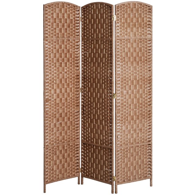 HOMCOM Cloison Pliante à 3 Panneaux Écran d'Intimité Intérieur Décoration pour la Maison