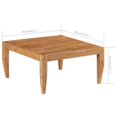thumbnail image 4 of vidaXL Coffee Table Solid Acacia Wood 80x80x41 cm Brown, 4 of 4