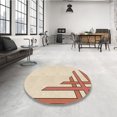 thumbnail image 4 of Ahgly Company Tapis d'Intérieur Lavable en Machine Carré Transitionnel Pérun Brun, 4 Pieds Carré, 4 of 7