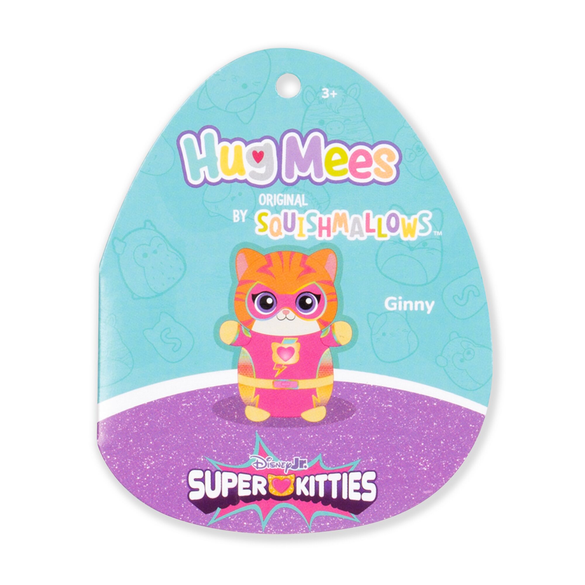 HugMees Squishmallows Ginny SuperKitties 10 pouces