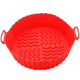 thumbnail image 1 of Baking Tray Wave Texture Binaural Handle Heat-resistant Oilproof Groove Design  Silicone Tray for Kitchen, 1 of 8