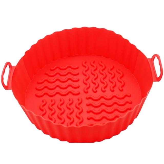 Baking Tray Wave Texture Binaural Handle Heat-resistant Oilproof Groove Design Silicone Tray for Kitchen