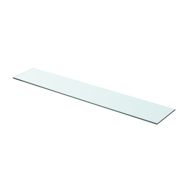 vidaXL Panneau d'Étagère en Verre Transparent 80x15 cm