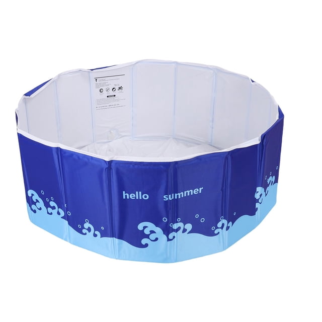 Foldable Pool, Non Inflatable Kids and Adults Outdoor Swimming Pool with 18.9 Inch Height Portable Hard Plastic Shell Pets Bathtub for Home Backyard Dog Pools