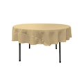 thumbnail image 1 of LA Linen TCpop72R-KhakiP03 Polyester Poplin Tablecloth, Khaki - 72 in. Round, 1 of 4