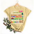 thumbnail image 3 of Pisexur Hauts pour Femmes, Hauts d'Été pour Femmes, Nouveau Pull à Manches Courtes Col Rond Décontracté Imprimé Jaune,S, 3 of 4