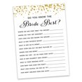 thumbnail image 2 of Inkdotpot 50-PackGold ConfettiHow Well Do You Know The Bride Bridal Shower Bachelorette PartyGameWho Know The Bride Best ActivityCards, 2 of 7