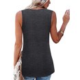 thumbnail image 3 of MAWCLOS Ladies T Shirts Plain Tank Tops Solid Color Vest Basic Vaction Sleeveless Cami Gray XL, 3 of 3
