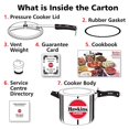 thumbnail image 5 of Hawkins Classic Aluminum Pressure Cooker, 6.5 Litre, Silver, 5 of 5