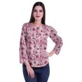 thumbnail image 2 of Moomaya Tunique d'Été Décontractée pour Femmes à Manches Longues avec Boutons Imprimés et Col Rond, 2 of 5
