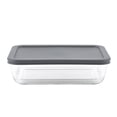 thumbnail image 1 of Mainstays Rectangle Glass Food Storage Container with PE Lid 1.4 L, 1 of 7