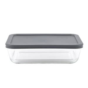 Mainstays Conteneur de stockage alimentaire en verre rectangle avec PE Couvercle 1.4 L