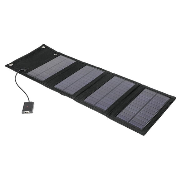 Solar Folding Panel USB Portable Charger Foldable Outdoor Camping Solar Power Panel for Mobile Phones Small Electronics Lightweight Travel Hiking Emergency Power Supply USB Output Device