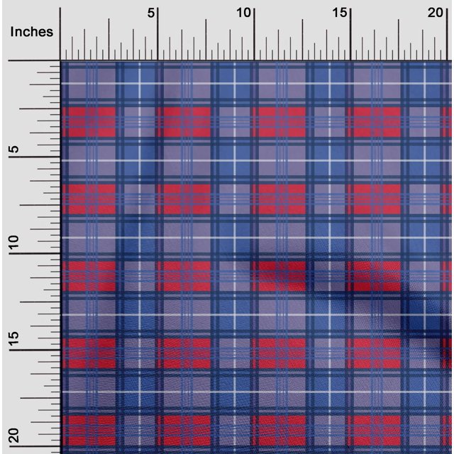 oneOone Cotton Poplin Fabric Madras Check Decor Fabric Printed BTY 56 Inch Wide