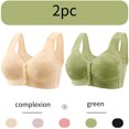 thumbnail image 1 of ylioge 2 Pack M-6XL Womens Wireless Bras Plus Size Front Closure Push Up Bralettes Lightweight Multipack Full Coverage Support Underwear Bra, 1 of 4