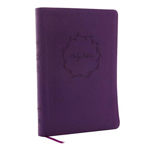 NKJV Bible à Grande Impression (5023A, Cuir Violet Doux)