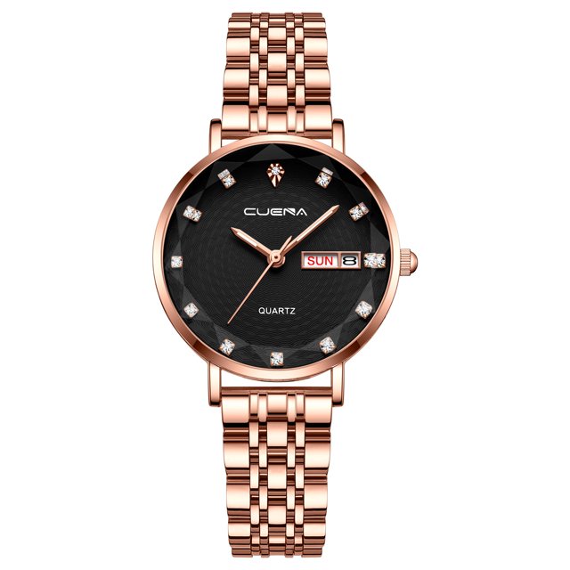 WIFKLSIIPG Ms. Business Steel Belt Watch Calendar Sports Ms. Waterproof Watch