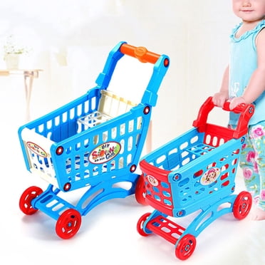 Lubelski Flexible Wheel Shopping Cart Toy Detachable Colorful Shopping Cart Trolley Toy for Education