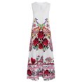 thumbnail image 4 of Pisexur Robe d'Été de Plage pour Femme, Robe Longue Formelle à Fleurs, Manches Courtes, Col en V, Décontractée, Ample, Grande Taille, avec Poches, 4 of 9