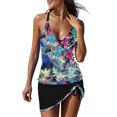 thumbnail image 1 of TopLLC Womens Plus Size Tankini Swimsuits with Skirt Two Piece Ruched Bathing Suits Floral Push Up Beach Swimwear, 1 of 6