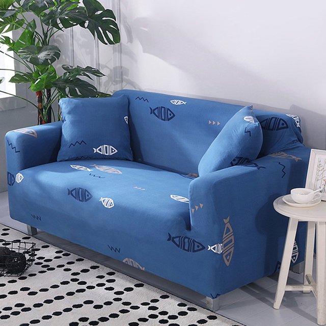 2024 2 Seaters Printed Loveseat Sofa Covers Stretch Elastic Couch Slipcover Protector Removable Washable for Dining Room, Feathers
