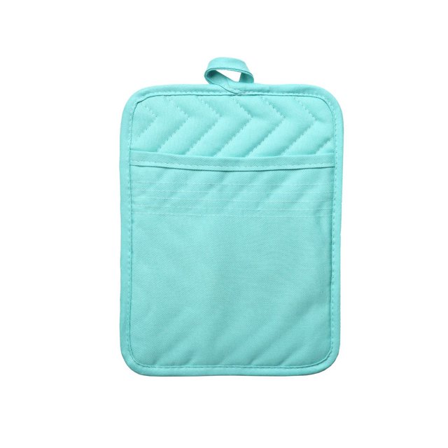 VogueV Gant de Four Résistant à la Chaleur - Coussin d'Isolation de Cuisson en Coton Matelassé Bleu 2