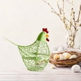 thumbnail image 4 of Iron Kitchen Basket Decoration, Chicken-Shaped Storage Rack for Eggs, Ginger & Garlic, Home Craft Wind Lamp for Kitchen, Dining Room & Party Decor, Green Iron Art, 4 of 9