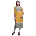 thumbnail image 1 of Bimba Printed Straight Kurtis For Women Panel Kurta Summer Tunic, 1 of 5