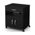 thumbnail image 1 of South Shore Axess Microwave Cart on Wheels, in Pure Black, 1 of 16