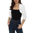 thumbnail image 1 of INSPIRE CHIC Boléros pour Femmes Boléros à Col pour Robe m Blanc, 1 of 5