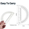 thumbnail image 2 of Youkk 10pieces Protractor Durable avec Échelle Claire Résistant à la Déchirure et à l'Usure pour une Longue Durée, 2 of 6