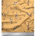 thumbnail image 1 of Tissu de Rayonne Pomme Notes Instrument de Musique Impression Tissu de Couture Yard 56 Pouces de Large, 1 of 5