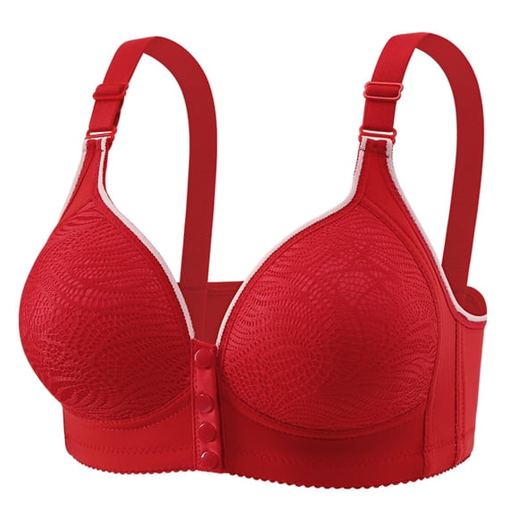 Women's Large Sized Front Buttoned Lactation Underwear - Breathable Comfortable Slimming Bras - Nylon Spandex