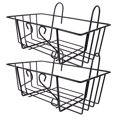 thumbnail image 1 of MIANGASTORE 2Pcs Balcony Hanging Flower Pot Holder Hanging Railing Planter Basket Metal Plant Pot Holder, 1 of 7