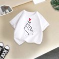 thumbnail image 5 of PMVFHDE Hauts Tube pour Filles T-Shirt à Manches Courtes pour Fille T-Shirt pour Fille T-Shirt Mignon pour Filles Hauts pour Fille Enfant T-Shirt Graphique Mignon à Col Rond à Manches Courtes T-Shirt d'Été Décontracté Blanc, 9-10 Ans, 5 of 5