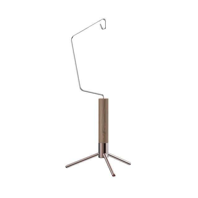 yeacher Compact Walnut Camping Table Lamp Stand - Lightweight, Detachable, and Easy to Store for Outdoor Use (Lamp Not Included)