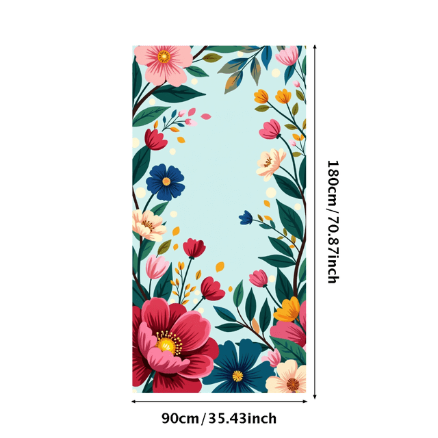 Floral Themed Colorful Backdrop Banner with Butterflies and Berries Spring Party Decorations Background Photo Booth Props Garden Gatherings Outdoor Celebrations