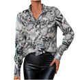 thumbnail image 1 of EQWLJWE Chemisiers à Manches Longues pour Femmes T-shirt Ample Imprimé de Mode pour Femmes Blouse à Manches Longues Col en V Hauts Décontractés, 1 of 6