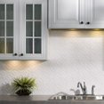 thumbnail image 4 of FASÃ„DE Rings Decorative Vinyl 18in x 24in Backsplash Panel in Matte White (5 Pack), 4 of 15
