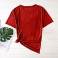 thumbnail image 1 of Styesk T-Shirts pour Homme Mode Décontractée Chemise Unie T-Shirt à Col Rond Haut à Manches Courtes Blouses, 1 of 5