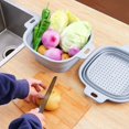 thumbnail image 3 of Meitianfacai Folding Drains Basket Kitchen Sink Multi-functional Fruit And Vegetable Basket Fruit And Vegetable Basket Expansion Silicones Folding Filter Basket, 3 of 3