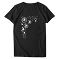 thumbnail image 1 of Women Plus Size Print Round Neck Short Sleeved T-shirt Blouse Tops, 1 of 7