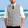 thumbnail image 1 of Gilet en Tricot Classique avec Boutons devant pour Usage Quotidien Décontracté et Professionnel - Gilet en Tricot Sans Manches Élégant pour Garde-Robe Homme, 1 of 7